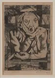 Candido Portinari, Homem na Janela, 1946, gravura a água-forte sobre papel