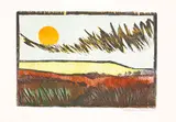 Aldemir Martins, Paisagem, 1983, serigrafia
