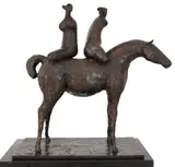 Carybé, Casal a Cavalo, escultura em bronze