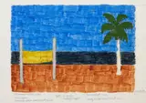 Eleonore Koch, Estudo, 1993, grafite, têmpera e colagem sobre papel