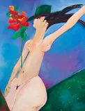 Nu Feminino by Aldemir Martins, 1984, acrílica sobre tela, offered Jul 2021