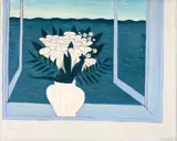 Vaso de Flores Brancas by Chen Kong Fang, óleo sobre tela, offered Jul 2021
