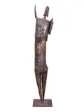 Francisco Stockinger, Guerreiro, escultura em madeira e ferro soldado