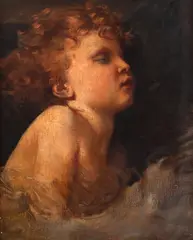 Menino by Almeida Júnior, 1881, óleo sobre tela, offered Jul 2021