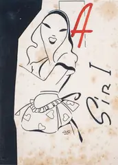 A - Siri - Capitular by J. Carlos, aquarela e nanquim sobre papel, offered Jun 2021