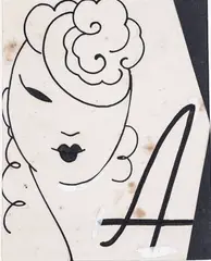 A - Capitular by J. Carlos, guache e nanquim sobre papel, offered Jun 2021