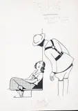 J. Carlos, revista Cruz de Malta nº 23, 1939, guache e nanquim sobre papel