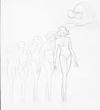 Desfile de Miss by J. Carlos, grafite sobre papel, offered Jun 2021