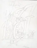 Estudo para Capa - Fon Fon, Ano Novo by J. Carlos, 1937, grafite sobre papel, offered Jun 2021