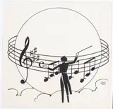 Maestro by J. Carlos, guache e nanquim sobre papel, offered Jun 2021
