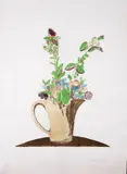 Clóvis Graciano, Vaso de Flores, 1979, gravura em metal