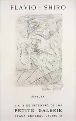 Cartaz da Exposição do Artista na Petite Galerie by Flavio Shiro, 1963, gravura em metal e offset, offered May 2021
