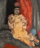 Mário Gruber, Boneca, óleo sobre tela colado em madeira