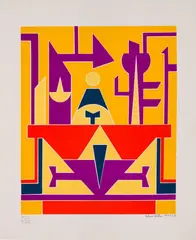 Sem Título by Rubem Valentim, 1990, serigrafia, offered May 2021