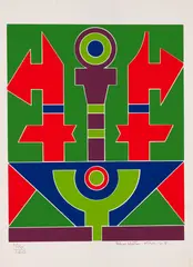 Sem Título by Rubem Valentim, 1990, serigrafia, offered May 2021