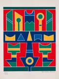 Rubem Valentim, Sem Título, 1990, serigrafia