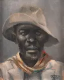 Homem com Chapéu by Benedito José Tobias, 1954, óleo sobre tela, offered May 2021