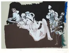 Sem Título by Manabu Mabe, 1988, serigrafia, offered May 2021