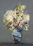 Danilo Di Prete, Vaso de Flores, óleo sobre tela