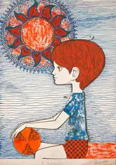Perfil de Manino by Darcy Penteado, 1973, técnica mista sobre papel, offered May 2021