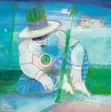 Helenos Silva, Sem Título, 1980, óleo sobre tela