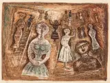 Massimo Campigli, Sem Título, 1958, litogravura