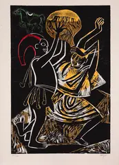 Sem Título by Carybé, xilogravura, offered May 2021