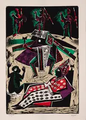 Sem Título by Carybé, xilogravura, offered May 2021