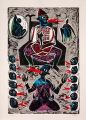 Sem Título by Carybé, xilogravura, offered May 2021