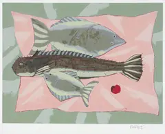 Peixes by Chen Kong Fang, serigrafia, offered May 2021