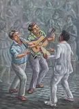 Sérgio Vidal, Trio do Choro, 2015, acrílica sobre tela colada em placa