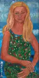 Mulher by Moussia Pinto Alves, óleo sobre isopor, offered May 2021