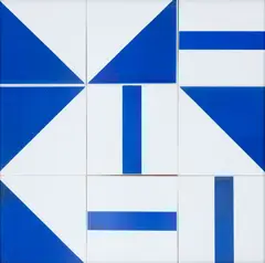 Azulejos Torre de TV by Athos Bulcão, 1984, azulejos emoldurados com vidro, offered May 2021