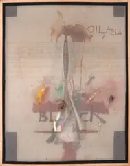 Objeto by Ubirajara Ribeiro, 1998, óleo sobre tela com black, offered May 2021