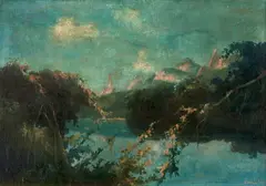 Dedo de Deus by Francisco Coculilo, óleo sobre tela, offered May 2021