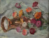 Leopoldo Gotuzzo, Vaso de Flores, 1946, óleo sobre placa