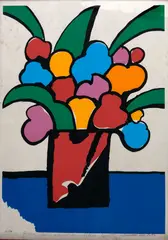 Vaso de Flor by Aldemir Martins, 1987, serigrafia, offered May 2021