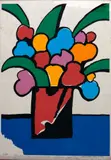 Aldemir Martins, Vaso de Flor, 1987, serigrafia