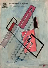 Sem Título by Leopoldo Raimo, 1953, técnica mista sobre papel, offered May 2021