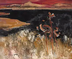 Poente Oriental by Yugo Mabe, 1984, óleo sobre tela, offered May 2021