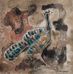 John Graz, Pavão, 1981, óleo sobre tela