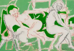 Sem Título by Italo Cencini, 1990, acrílica sobre papel, offered May 2021