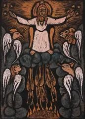 Sem Título by Raimundo de Oliveira, 1958, técnica mista sobre papel colado em placa, offered May 2021