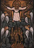 Raimundo de Oliveira, Sem Título, 1958, técnica mista sobre papel colado em placa