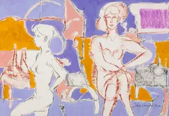 Sem Título by Italo Cencini, 1990, acrílica sobre papel, offered May 2021