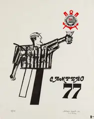 Campeão 77 by Aldemir Martins, 1977, serigrafia, offered May 2021