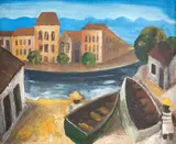Porto by Di Cavalcanti, óleo sobre tela, offered May 2021