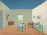 Francisco Rebolo, Estudantes, 1978, óleo sobre tela