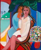 Cícero Dias, Duas Mulheres, óleo sobre tela