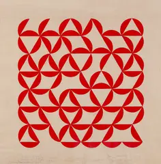 Estudo final para pintura nº 112 by Willys de Castro, 1956, guache sobre papel milimetrado, offered May 2021